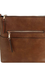 MC Handbags Corp. Coronet 59019 Coffee Zip Pocket Guitar Strap Crossbody Bag