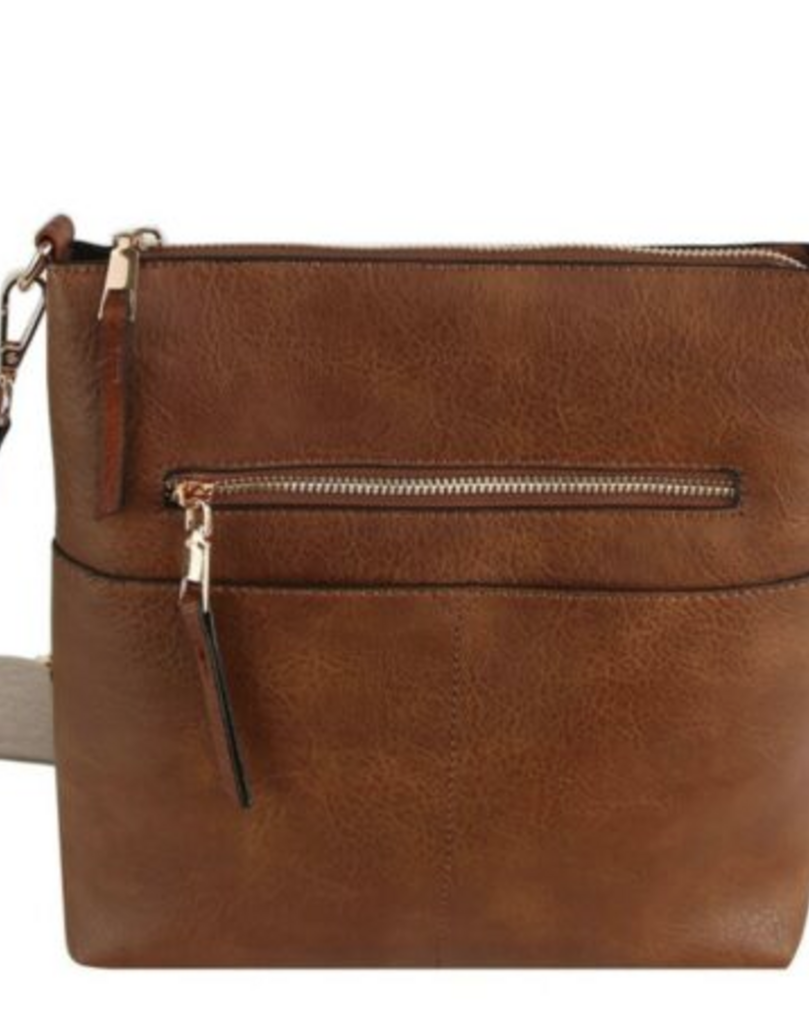 MC Handbags Corp. Coronet 59019 Coffee Zip Pocket Guitar Strap Crossbody Bag