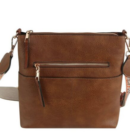 Coronet Jewelry Co Coronet 59019 Coffee Zip Pocket Guitar Strap Crossbody Bag
