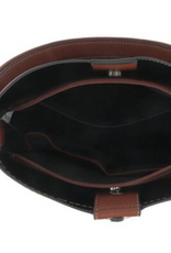 MC Handbags Corp. Coronet 59004 Burgundy Triple Compartment Hobo Bag