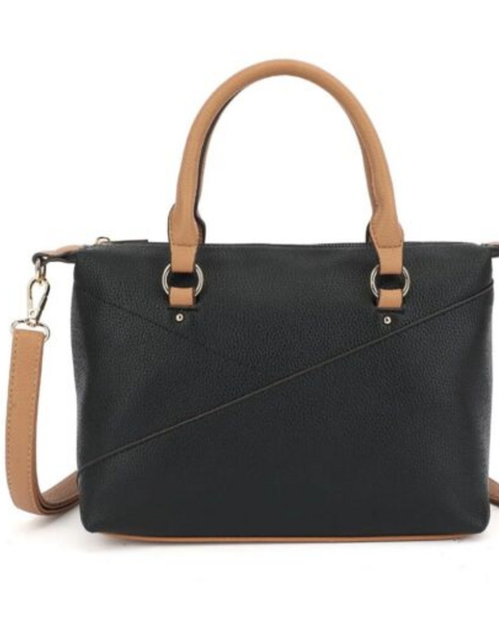 Cornet Coronet 59008 BLACK TWO TONE MID SIZE SATCHEL