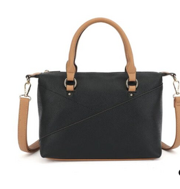 Cornet Coronet 59008 BLACK TWO TONE MID SIZE SATCHEL