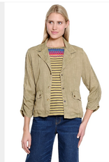 Sharon Young Inc Tru Lux Camel Notched Lapel Jacket w/Knit Insets
