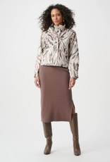 Joseph Ribkoff Joseph Ribkoff  Foiled Faux Suede  Animal Print Jacket Style