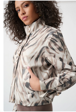Joseph Ribkoff Joseph Ribkoff  Foiled Faux Suede  Animal Print Jacket Style