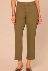 Democracy Democracy Moss Skyrise Double Waistband Ankle Straight Leg Trousers