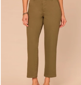 Democracy Democracy Moss Skyrise Double Waistband Ankle Straight Leg Trousers