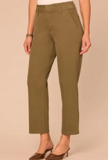 Democracy Democracy Moss Skyrise Double Waistband Ankle Straight Leg Trousers