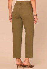 Democracy Democracy Moss Skyrise Double Waistband Ankle Straight Leg Trousers