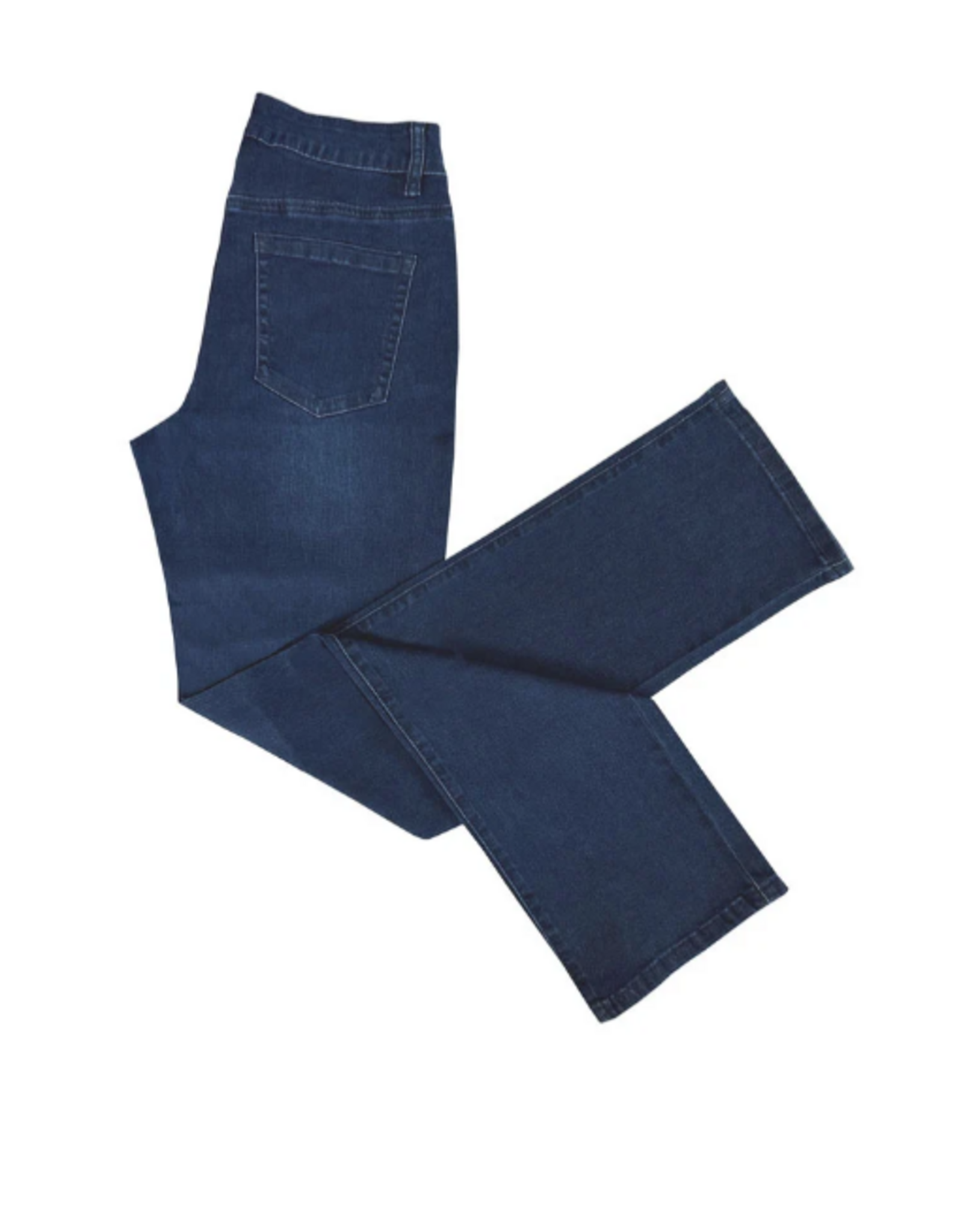 Ethyl Ethyl Blissful Blue Mid Rise Straight Leg Classic Style Jean