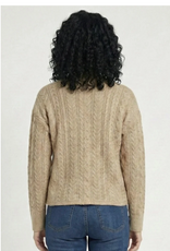 Ethyl Ethyl Bridge Comment Tan  Round Neck L/S  Cable Sweater