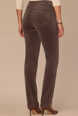Democracy Democracy Espresso Corduroy Straight Leg Petite Pant
