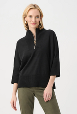 Joseph Ribkoff Joseph Ribkoff Black Brushed Viscose And Nylon Funnel-Neck Sweater