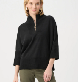 Joseph Ribkoff Joseph Ribkoff  Black Brushed Viscose And Nylon Funnel-Neck Sweater