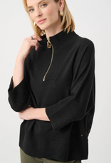 Joseph Ribkoff Joseph Ribkoff Black Brushed Viscose And Nylon Funnel-Neck Sweater