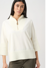 Joseph Ribkoff Joseph Ribkoff  Winter White Brushed  Funnel-Neck Sweaterrushed Viscose And Nylon Funnel-Neck Sweater