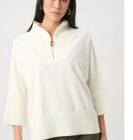 Joseph Ribkoff Joseph Ribkoff  Winter White Brushed  Funnel-Neck Sweater