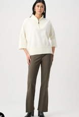 Joseph Ribkoff Joseph Ribkoff  Winter White Brushed  Funnel-Neck Sweaterrushed Viscose And Nylon Funnel-Neck Sweater