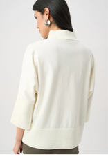Joseph Ribkoff Joseph Ribkoff  Winter White Brushed  Funnel-Neck Sweaterrushed Viscose And Nylon Funnel-Neck Sweater