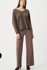Joseph Ribkoff Joseph Ribkoff Dark Taupe Cashmere Boxy Sweater With Rhinestone Detail