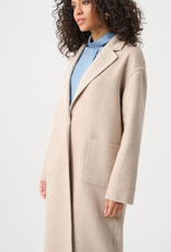 Joseph Ribkoff Joseph Ribkoff Oatmeal Wool Blend Plaid Reversible Boxy Coat