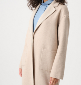 Joseph Ribkoff Joseph Ribkoff Oatmeal Wool Blend Plaid Reversible Boxy Coat