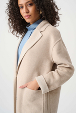Joseph Ribkoff Joseph Ribkoff Oatmeal Wool Blend Plaid Reversible Boxy Coat
