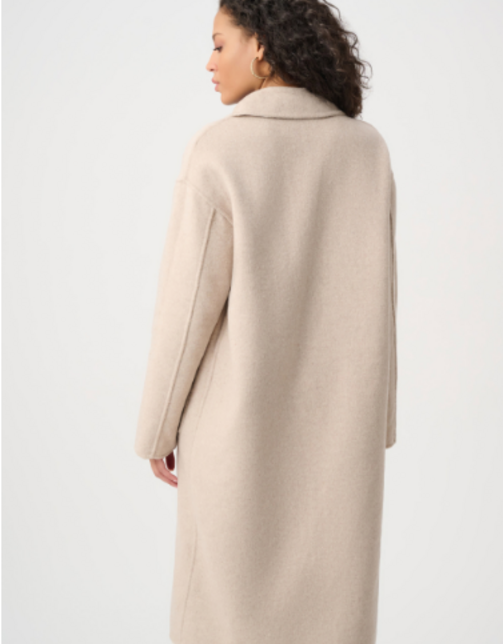 Joseph Ribkoff Joseph Ribkoff Oatmeal Wool Blend Plaid Reversible Boxy Coat