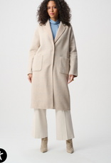 Joseph Ribkoff Joseph Ribkoff Oatmeal Wool Blend Plaid Reversible Boxy Coat