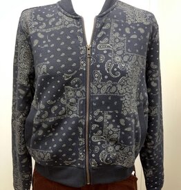 Threads 4 Thought Threads 4 Thought TWA4784P1 Navy Paisley Print Zip Front Long Sleeve Jacket