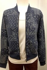 Threads 4 Thought Threads 4 Thought TWA4784P1 Navy Paisley Print Zip Front Long Sleeve Jacket