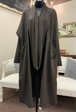 Saga Saga Coco Open Front  3/4 Sleeve Duster with Scarf