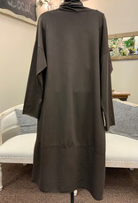 Saga Saga Coco Open Front  3/4 Sleeve Duster with Scarf