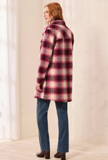 Tribal Tribal Cherrylacquer Plaid Knit Button-Up Shacket