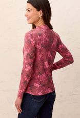 Tribal Tribal Nostalgia Knit Funnel Neck Long Sleeve Top
