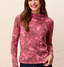 Tribal Tribal Nostalgia Knit Funnel Neck Long Sleeve Top
