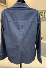 Habitat Habitat Dark Denim  Collar Button Up  Long Sleeve Top