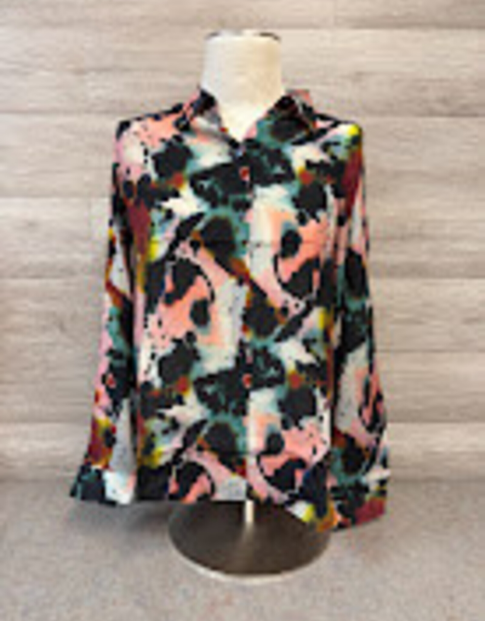 APNY APNY Multi Color Button Up Long Sleeve Top