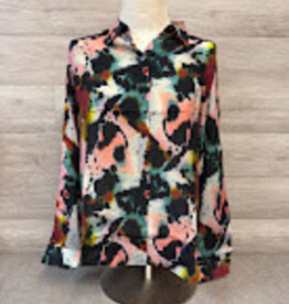 APNY APNY Multi Color Button Up Long Sleeve Top