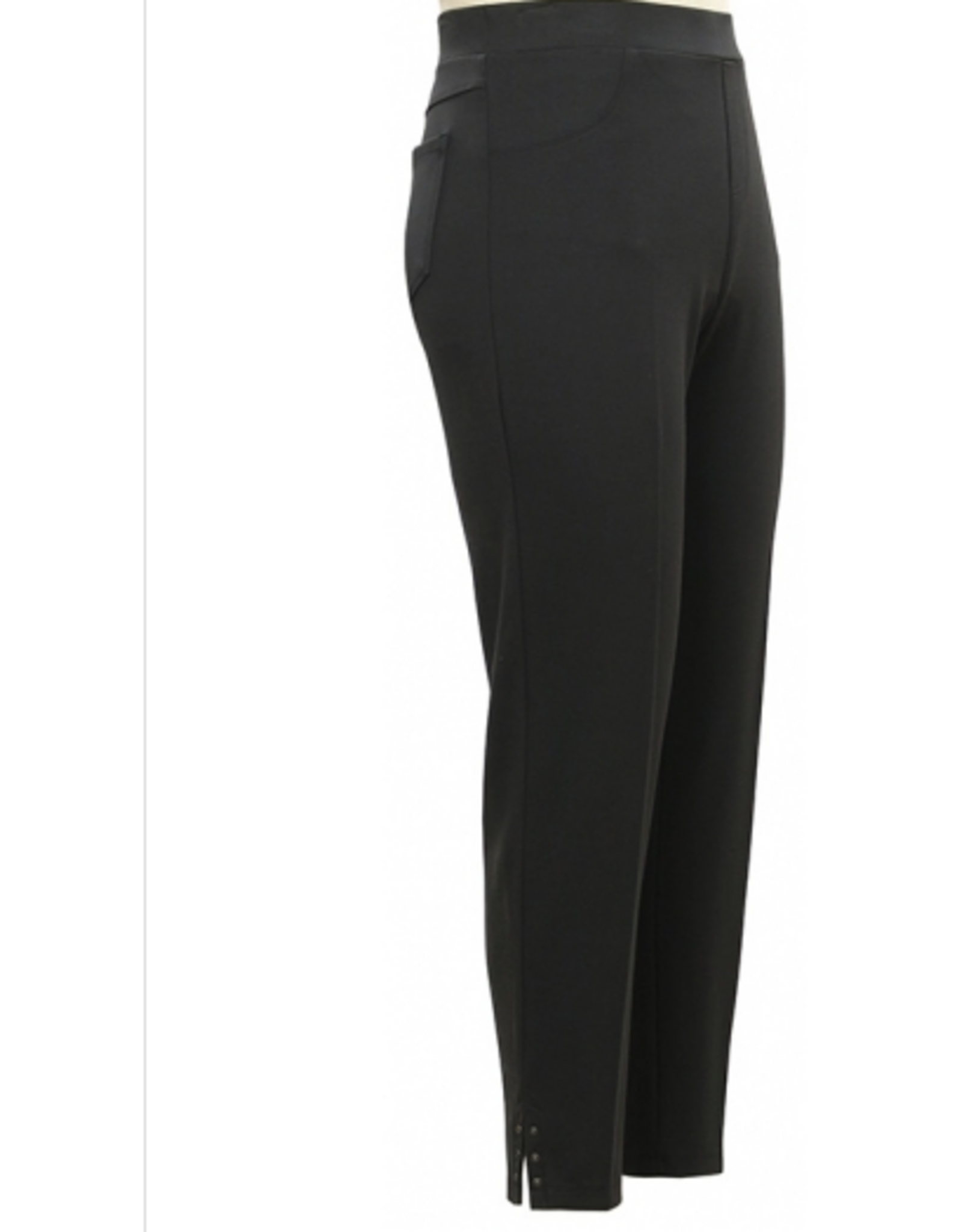 N Touch N Touch Charcoal Pull On Ponte Solid Ankle Petite Pant