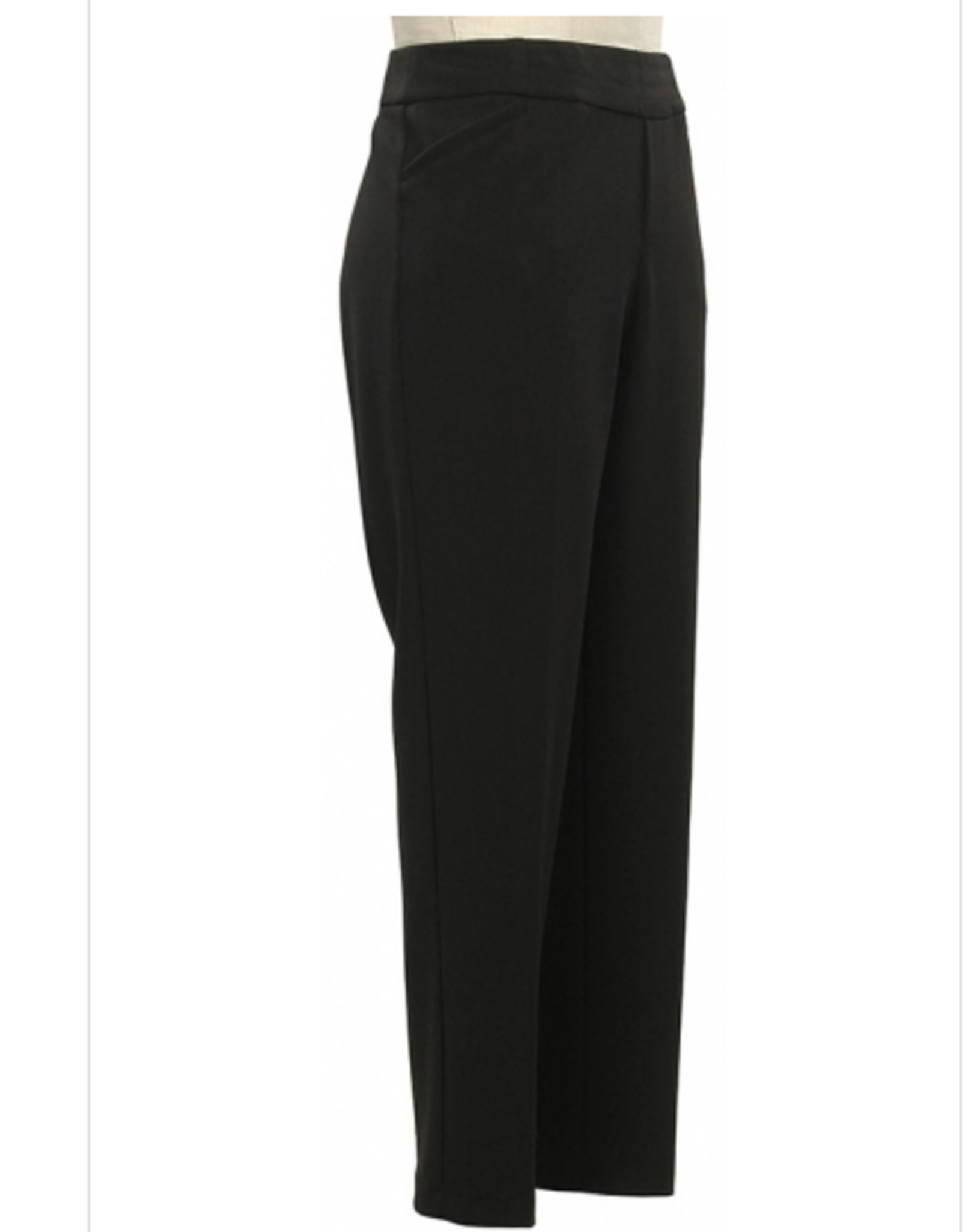 Southern Lady Southern Lady Black Pull On Crepe Solid Petite Pant