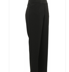 Southern Lady Southern Lady Black Pull On Crepe Solid Petite Pant