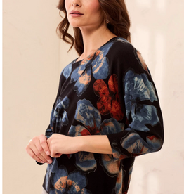 Tribal Tribal Maple Soft Crewneck 3/4 Sleeve Sweater Top