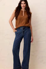 Tribal Tribal Dusk Audrey Comfort Stretch Wide Leg Pintuck Denim Trousers