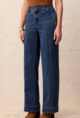 Tribal Tribal Dusk Audrey Comfort Stretch Wide Leg Pintuck Denim Trousers