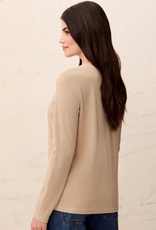 Tribal Tribal Pashmina Special Wash Long Sleeve Buttoned Henley Top