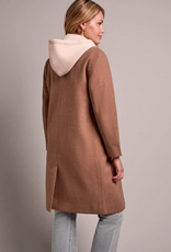 Tribal Tribal Biscotti Ultra-Soft Knit Coat With Removable Hoodie
