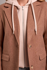 Tribal Tribal Biscotti Ultra-Soft Knit Coat With Removable Hoodie