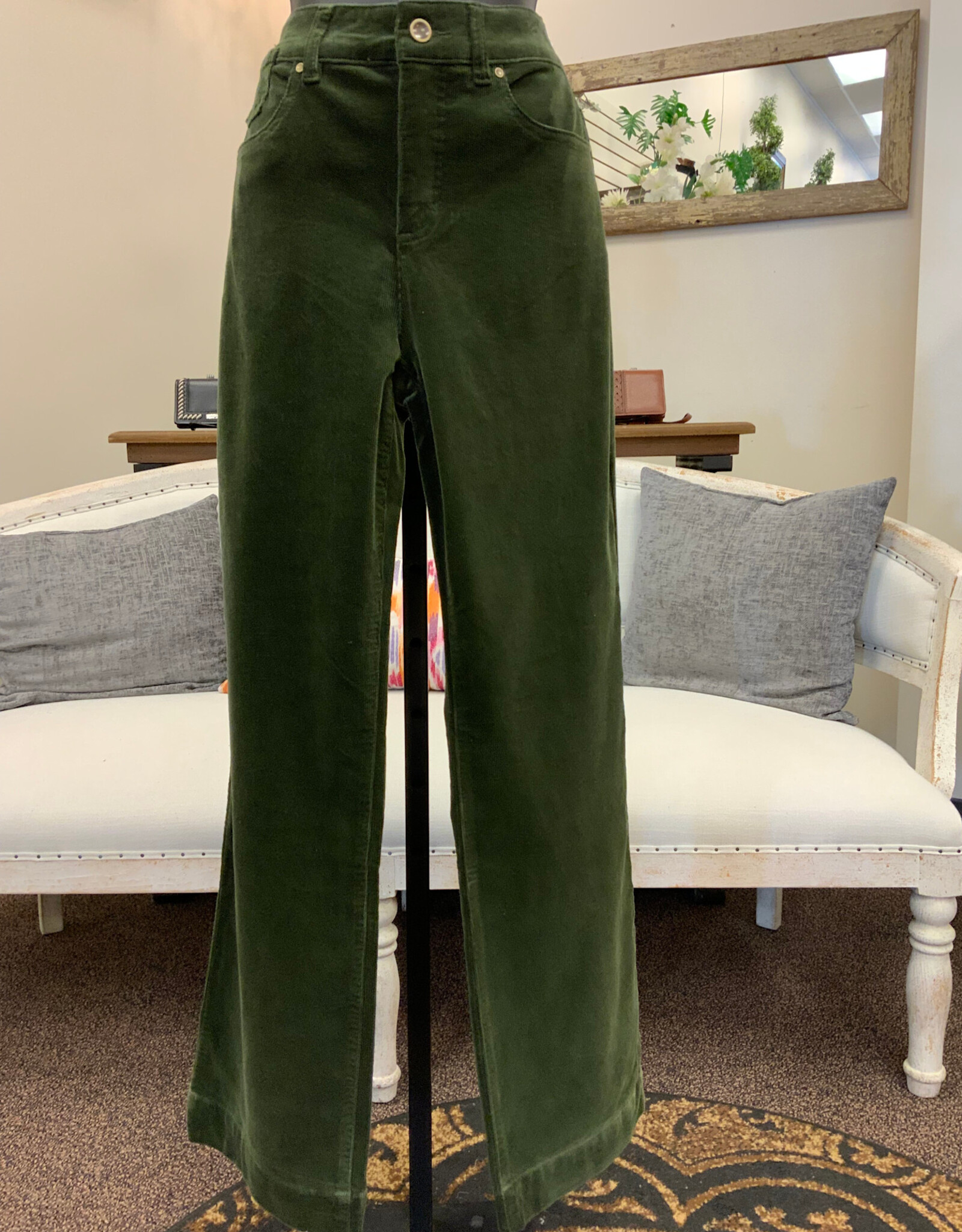 Tribal Tribal Basil  5 Pocket Corduroy Flare Bottom Pant