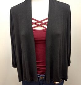 Kylie Paige Kylie Paige Black Rayon Span Joss Cardigan